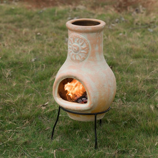 Terracotta Garden Fire Pot and Stand