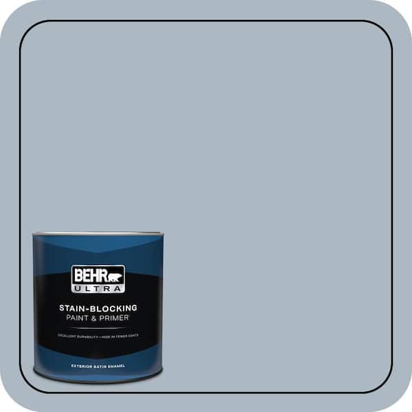 BEHR ULTRA 1 qt. #ICC-45 Calming Space Satin Enamel Exterior Paint & Primer