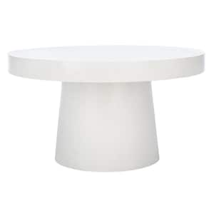 Jaria 31.6 in. Speckled White Round Coffee Table