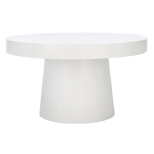 SAFAVIEH Jaria 31.6 in. Speckled White Round Coffee Table