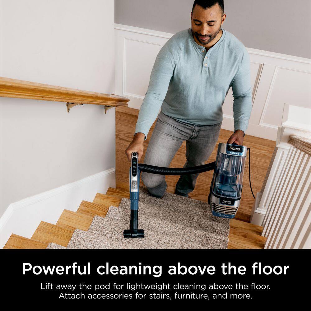 Shark Stratos Blue Upright Bagless Vacuum with HEPA Filter