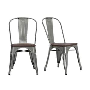Finwick Gunmetal Gray Dining Chair (Set of 2)