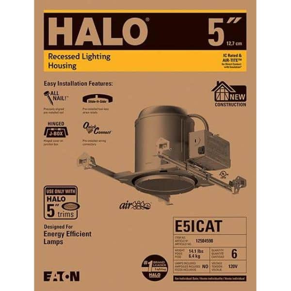 E5RICAT Recessed Lighting Housing Case of 6 for sale online Eaton Halo E26 5 In 
