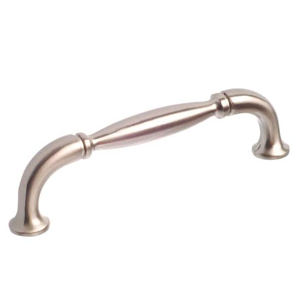 Richelieu Hardware Hudson Collection 3 3/4 in. (96 mm) Brushed Nickel Traditional Curved Cabinet Bar Pull