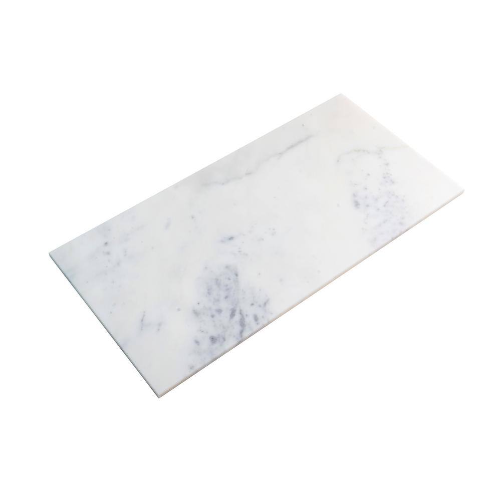 White Polished Marble 12" x 24" Large Format Tile