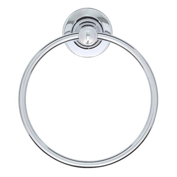 Delta Chrome TOWEL RING Silverton Collection Die Cast Zinc Easy Clip 132889 NEW! 