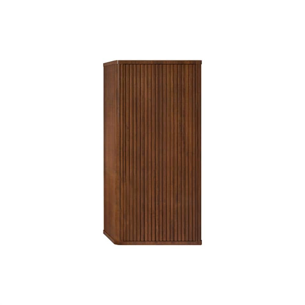 11.41 in. W. x 14.17 in. D x 29.52 in. H Striped Walnut Floating Bathroom S