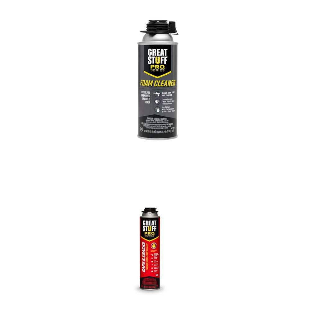 12 oz Insulating Spray Foam Sealant Gun, Foam Cleaner and 24 oz