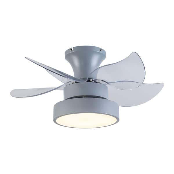 23 in. Indoor Gray Modern 6-Speed Reversible Ceiling Fan with 3-Color Integrated LED and Remote