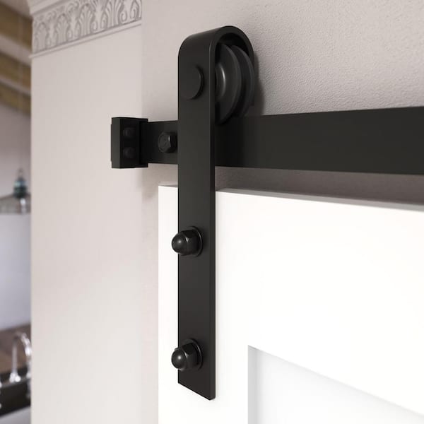 National Hardware Matte Black Indoor/Outdoor Barn Door Lock