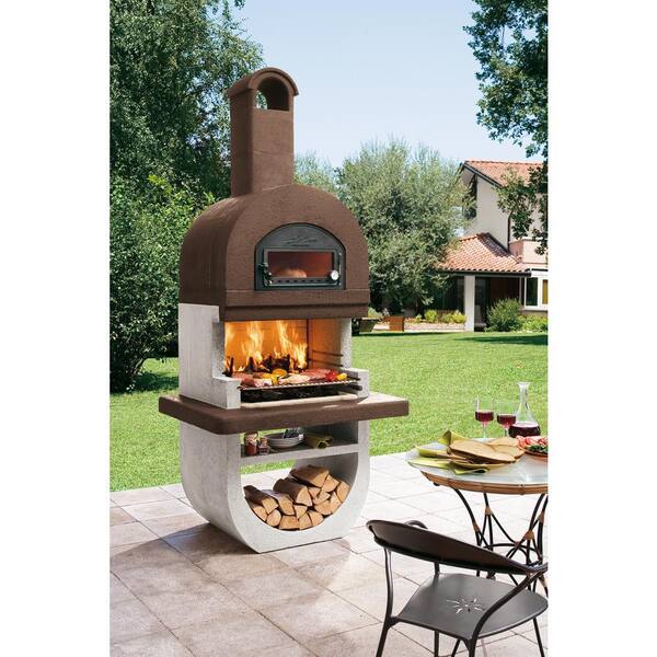 LaToscana Palazzetti Diva Charcoal or Wood Fire Outdoor Pedestal Grill