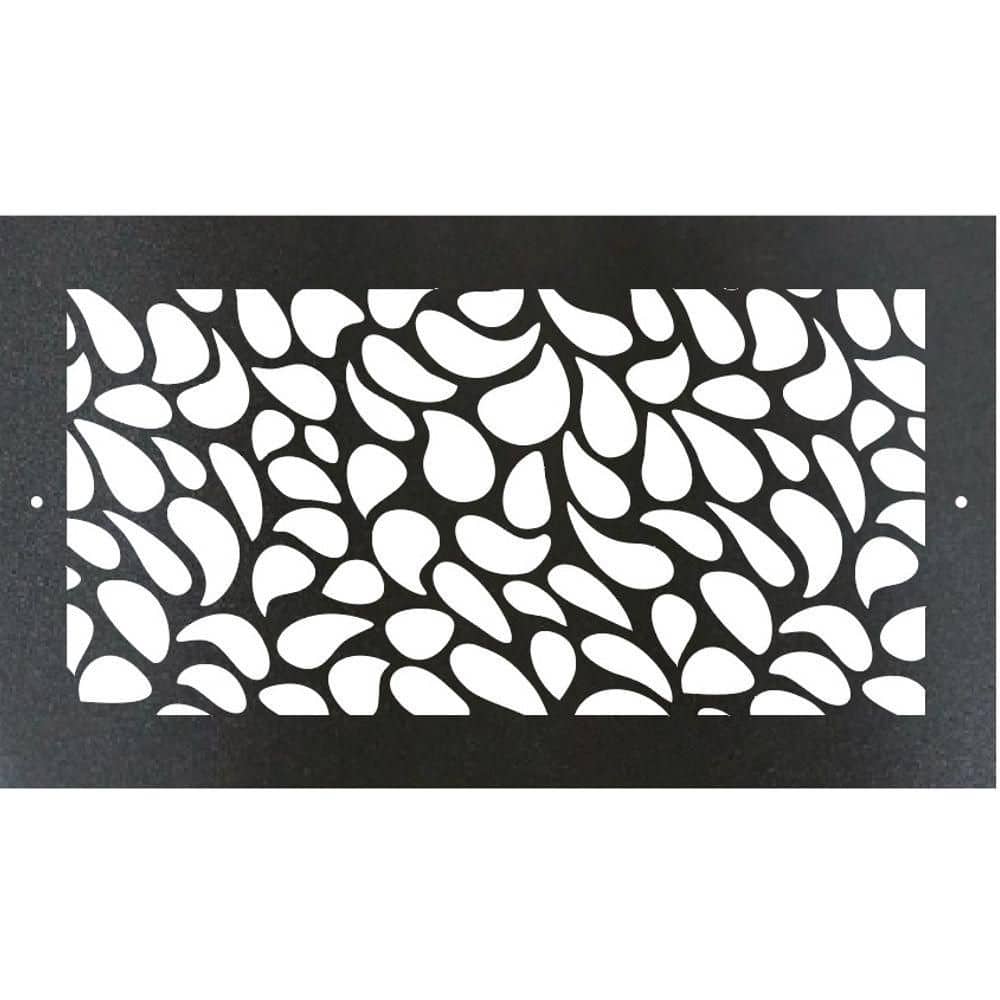 Metal Screw-In Floor Register. Duct Opening 6x10 (Overall 8x12) - Rain Drop Design price history on PriceWatchPro
