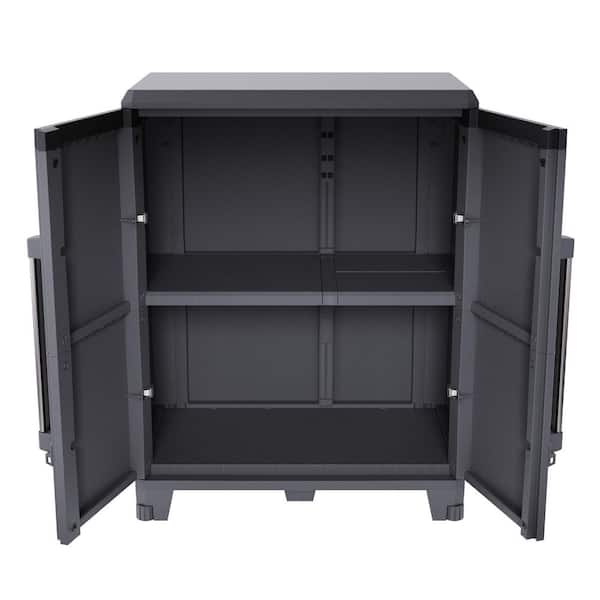 KREATE 30.7 in. W x 40 in. H x 17.16 in. D 2-Shelf Plastic