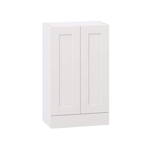 J COLLECTION Roseland 24 in. W x 14 in. D x 40 in. H Assembled Shaker Wall Kitchen Cabinet in Warm White with Drawer