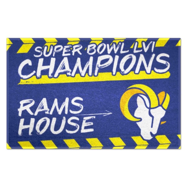 FANMATS Los Angeles Rams Blue Super Bowl LVI 1 ft. 7 in. x 2 ft. 6 in. Starter Mat Area Rug