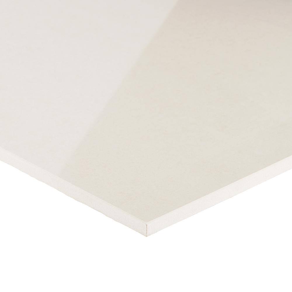 ToughTech 12" x 24" Polished White Porcelain Tile