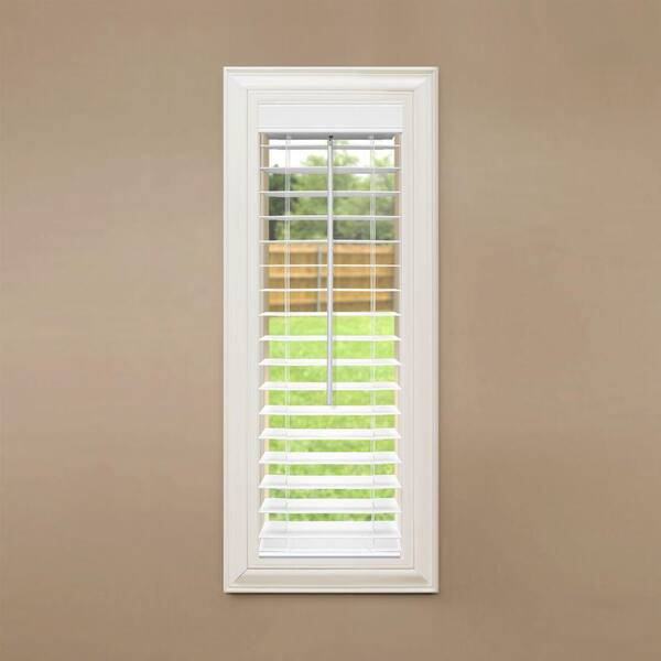 Details about   White Cordless Room Darkening 2 in W x 84 Faux Wood Blind for Window 11.5 in 