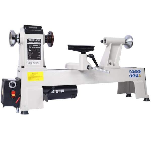 12 in. x 18 in. Wood Lathe, Benchtop Wood Lathe Machine 3/4 HP Infinitely Variable Speed for Woodworking, Woodturning
