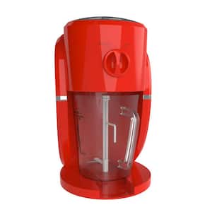 32 oz. Red Frozen Drink Machine - Fine or Course Ice Shaver for Snow Cones, Daquiris or Slushies