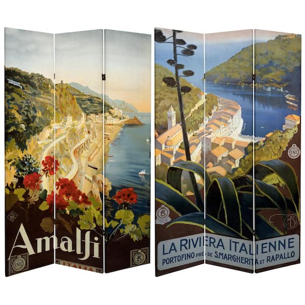 Oriental Furniture 6 ft. Printed 3-Panel Room Divider