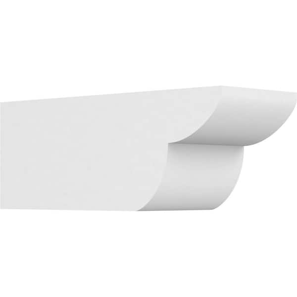 Ekena Millwork 6 in. x 6 in. x 16 in. Standard Crestline Architectural Grade PVC Rafter Tail Brace