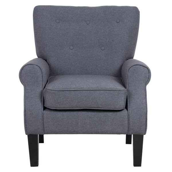Fufu Gaga Gray Modern Accent Chair Sofa, Chair Arm Caps Dunelm