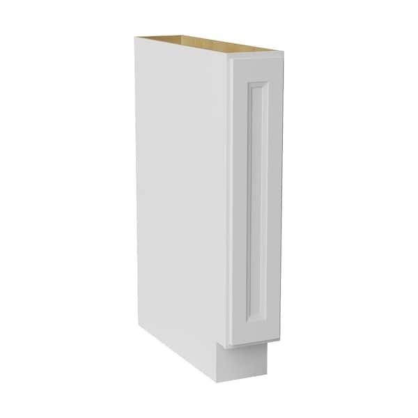 6 in. W x 24 in. D x 34.5 in. H Ready to Assemble Double Shaker Base Spice Rack Kitchen Cabinet in Newport White