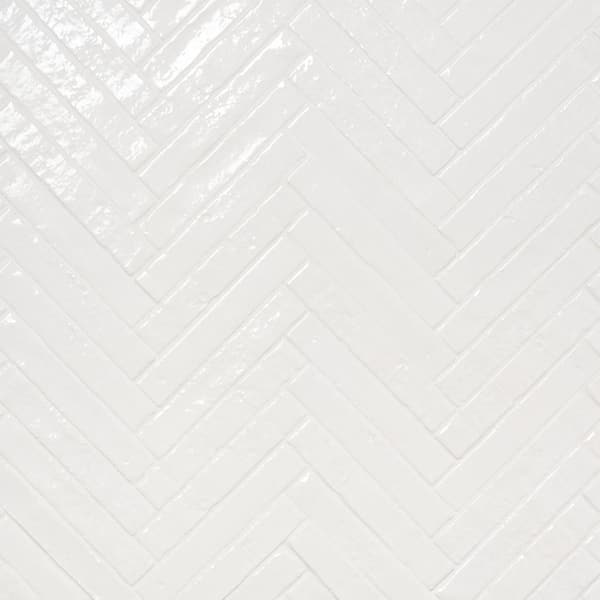 Ivy Hill Tile Virtuo Snow White 1.45 in. x 9.21 in. Polished Crackled Ceramic Subway Wall Tile (4.65 sq. ft./Case)