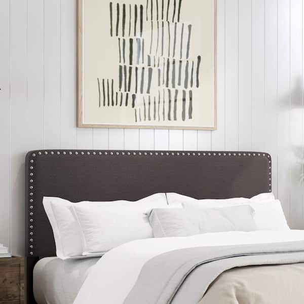 Hillsdale Furniture Edmond Upholstered Full/Queen Headboard, Charcoal