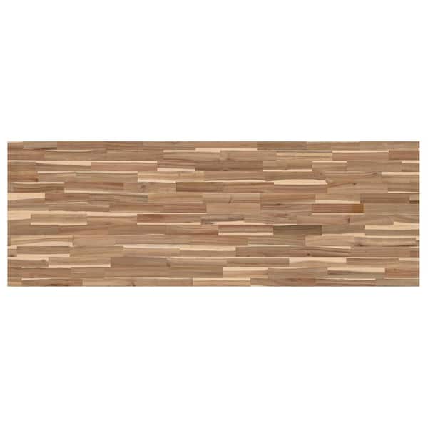MSI 6 ft. L x 25 in. D x 1.5 in. T Unfinished Acacia Wood Butcher Block Island Countertop in Brown with Eased Edge
