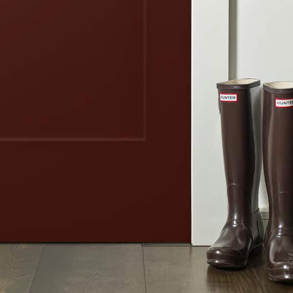 36 in. x 96 in. Birkdale Black Cherry Stain Right-Hand Smooth Solid Core Molded Composite Single Prehung Interior Door