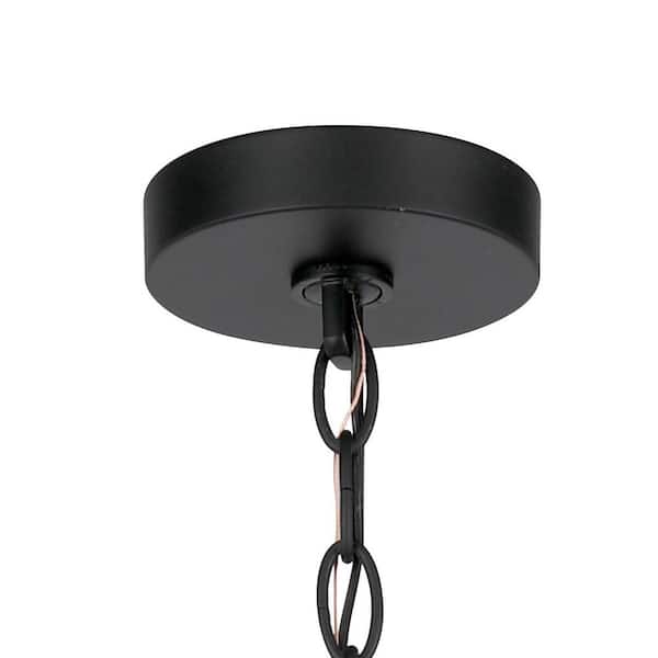Hampton Bay Collier 3-Light Black and Gray Wood Outdoor