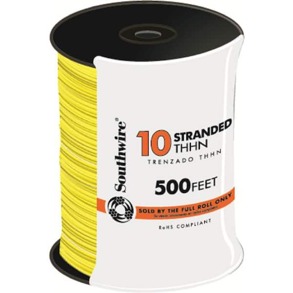 Southwire 500 ft. 10 Yellow Stranded CU THHN Wire