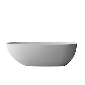 59 in. Acrylic Single Slipper FlatBottom Non-Whirlpool Bathtub in White
