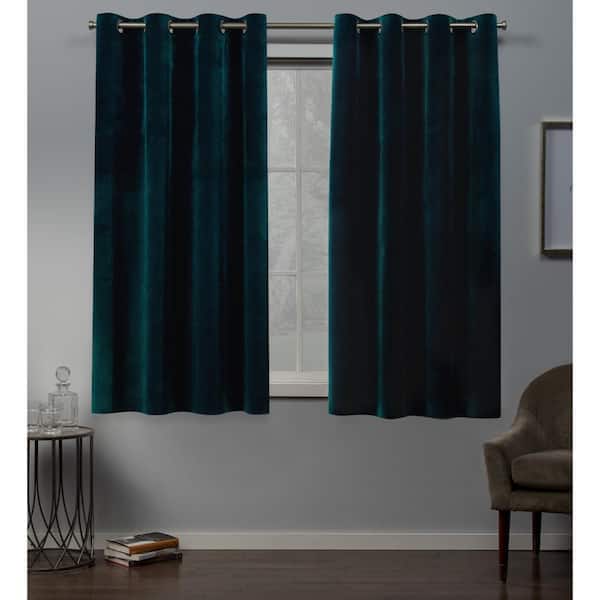 Exclusive Home Curtains Teal Velvet, Curtains At Home Depot