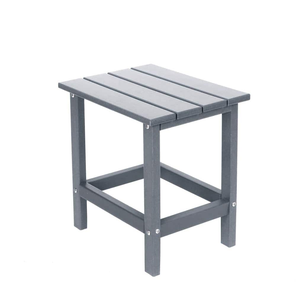 16.5 in. W x 15.8 in. D x 12.4 in. H Grey HDPE Adirondack Square Outdoor Side Table price history on PriceWatchPro