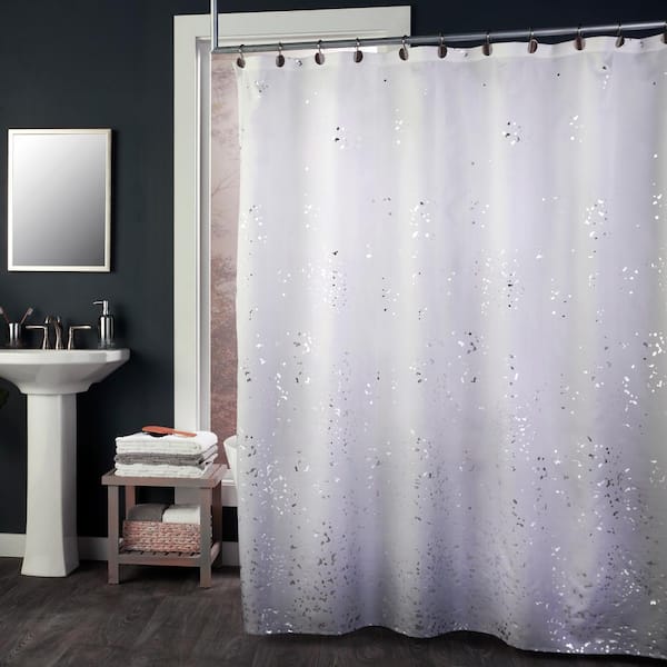 Dove Gray Shower Curtain U1158900200001, Purple Lotus Shower Curtain