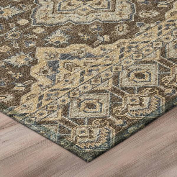 Chantille Machine Washable Indoor/Outdoor Abstract ACN3104 Chocolate 5 ft. x 7 ft. 6 in. Area Rug