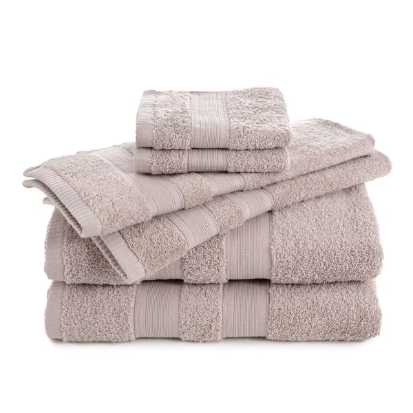 Clean Essentials 100% Cotton Solid Low Lint 6-Pack Sand Towel Set