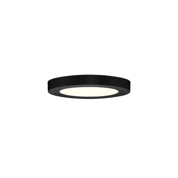 Designers Fountain 5 in. Contemporary Black Dimmable Integrated LED Flush Mount for Kitchens