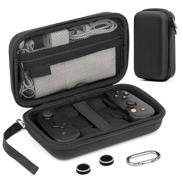 Carrying Case for Backbone One/2nd Gen Large Nylon Hard Shell with Wristband Keychain Mesh Pocket Versatile Storage