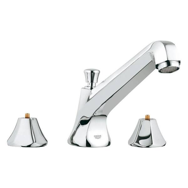 GROHE Somerset 2-Handle Widespread Roman Tub Filler in StarLight Chrome