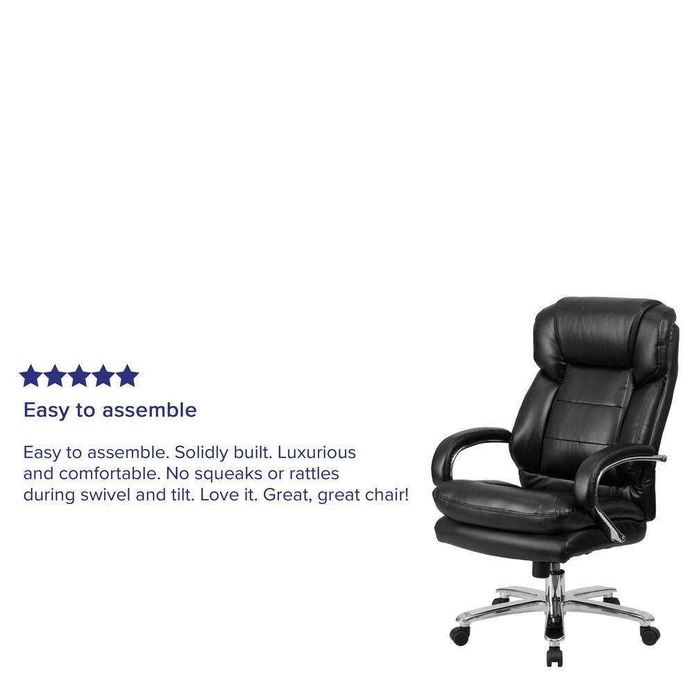 Black Leather High Back Ergonomic Executive Swivel Chair