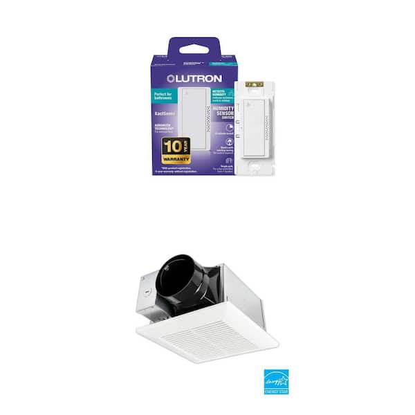 Humidity Sensor Switch and 70/90 CFM Bath Fan Combo