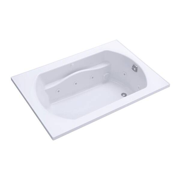 STERLING Lawson 60 in. x 42 in. Decked Drop Whirlpool Tub with Reversible Drain in White-DISCONTINUED