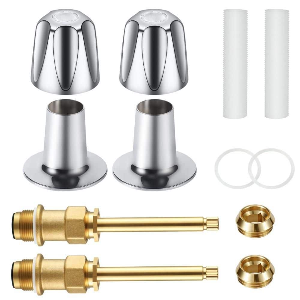 2-Piece Bathtub Shower Knob Replacement Kit with Hot/Cold Shower Knobs, Polished Chrome price history on PriceWatchPro