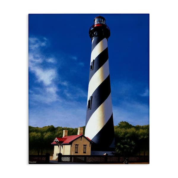 St. Augustine Lighthouse by Wind River Studios Unframed Coastal Graphic Art Print 30 in. x 24 in.
