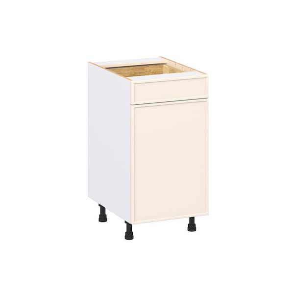 Fairview Washed Linen Slim Shaker Assembled Base Kitchen Cabinet With a Pull Out (18 in. W x 34.5 in. H x 24 in. D)