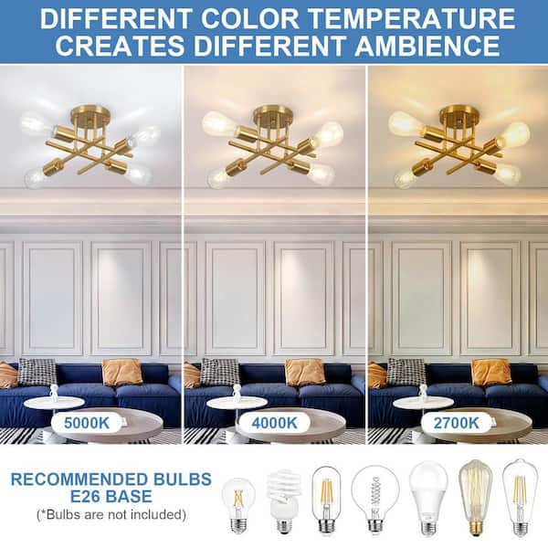 HAL➳ Modern Chic Gold 4-Light Iron Chandelier Orb Chain Suspended