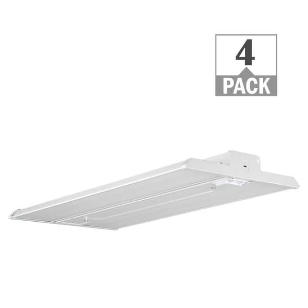 2 ft. 400W Equivalent Motion Sensing 18,000 Lumens Integrated LED White High Bay Light 120-277V 5000K Daylight (4-Pack)